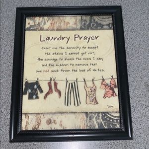 Laundry prayer wall decor